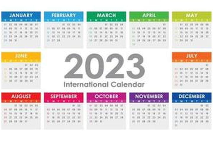 2023-calendar-year-illustration-the-week-starts-on-sunday-color-vector